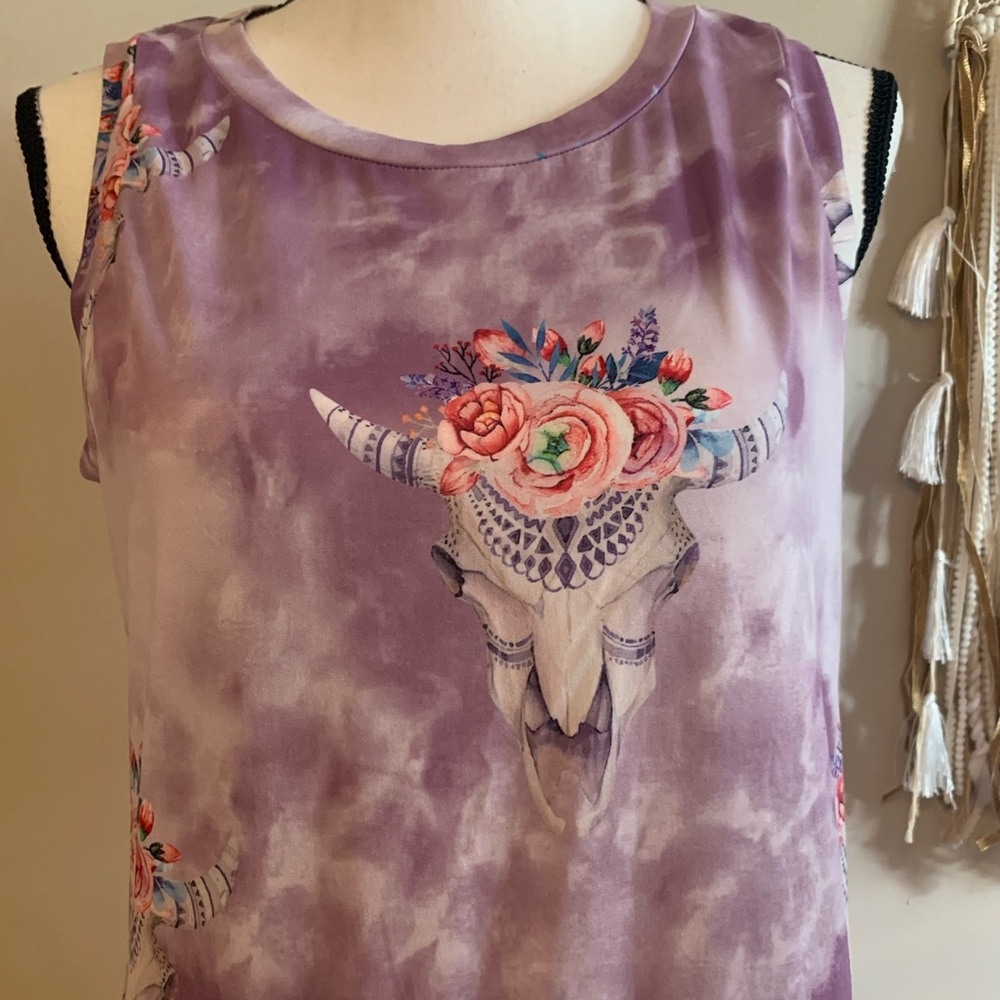 D O N A T E D Southwest shirt purple size small by Wonderland Orange NWT - Picture 2 of 7